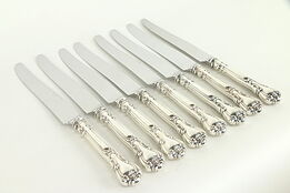 Chantilly Gorham 8 Sterling Silver 9 1/2" Dinner Knives, Stainless #32461
