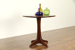 Midcentury Modern 1960 Vintage Walnut Game, Lamp or End Table #32737