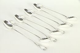 Sterling Silver Towle Old Master Set of 8 Ice Tea Spoons 7 3/4" #32817