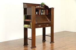 Arts & Crafts Antique Craftsman Oak Secretary Desk & Bookcase #32923