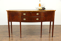 Traditional Inlaid Mahogany& Marquetry Sideboard or Server, Ethan Allen #33337