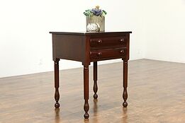 Sheraton Antique 1830 Work or Lamp Table or Nightstand, Ohio #34505