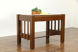 Arts & Crafts Mission Oak Antique Craftsman Desk or Library Table #34860