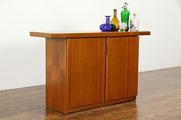 Midcentury Modern Style Teak Server, Bar Cabinet or TV Console #35150
