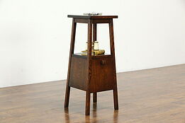 Arts & Crafts Mission Oak Antique Craftsman Chairside Smoking Stand #35309