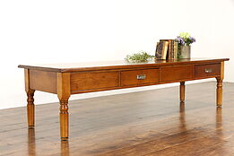 Victorian Country School Pine Antique Farmhouse 7' Coffee Table #37783