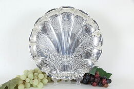 Shell Shape Antique Silverplate Serving Tray, Signed WB #34522