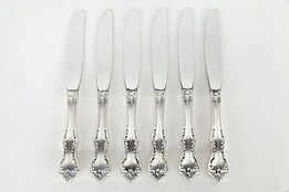 Towle Debussy Pattern Sterling Silver Set of 6 Butter or Appetizer Knives #36034