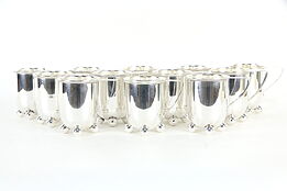 Set of 12 Silverplate Antique Julep or Mulled Wine Cups, Signed OFD #33965