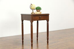 Victorian Antique Walnut Nightstand, Sewing, Lamp or End Table #34932