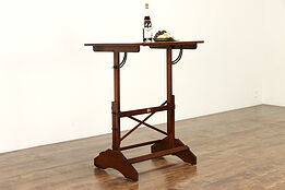 Drafting or Wine Table Adjustable Artist Vintage Drawing Desk Anco Bilt #36757