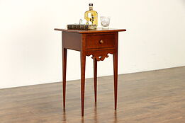 Farmhouse Vintage Cherry Country Hepplewhite Nightstand or End Table #34992