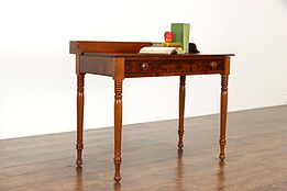 Sheraton Antique Farmhouse 1825 Mahogany Writing Desk or Console Table #34985
