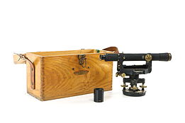 Seiler Instrument Vintage Theodolite Surveyor Transit & Oak Case #37212
