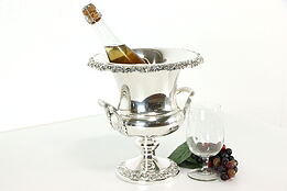 Silverplate Vintage Grapevine Champagne or Wine Cooler, International #37871