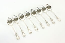 Towle Sterling Silver Old Master Set of 8 Large Tea or Dessert Spoons 6" #38230