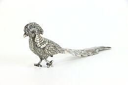 Silverplate Vintage Pheasant Sculpture or Salt Shaker, Sanborns Mexico #38293