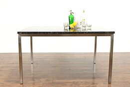Granite Top Custom Dining or Patio Table, Stainless Steel Base #38042