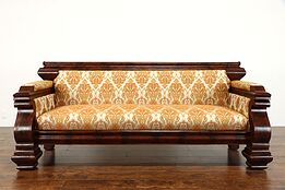 Sofa, Flame Mahogany, New Upholstery #37600
