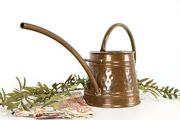Farmhouse Solid Copper Hand Hammered Vintage Watering Can #39161