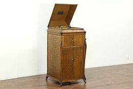 Victrola Antique Oak Phonograph Victor Record Player Model VVXVI #28628