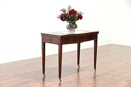 Hall Console Opens to Vintage Game or Dining Table, 3 Leaves, Paine #30170
