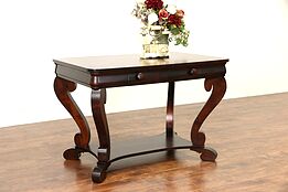 Empire 1915 Antique Mahogany Writing Desk or Library Table