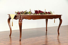 Country French Style Antique 1920 Carved Walnut Italian Dining Table #29984