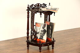 Victorian Style Vintage Canterbury, Music, Folio or Magazine Stand or Table