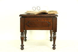 Victorian Antique Shoe Shine Caddy & Stand or Footstool #30164