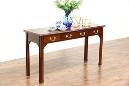 Cherry Vintage Sofa or Hall Console Table, Signed Harden