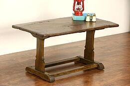 Oak Hand Hewn Primitive Coffee Table from 1700's Antique Table