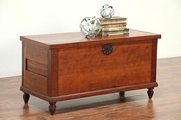 Cherry Antique 1830's Hand Hewn Blanket Chest, Trunk or Bench, Ohio #28948
