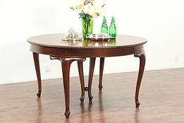 Round 54" Traditional 1915 Antique Mahogany Dining Table #28989