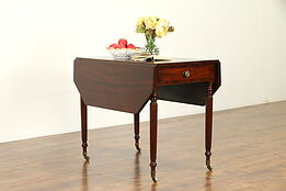 Sheraton 1820 Antique Dropleaf Breakfast, Dining, Lamp or Sofa Table  #31989
