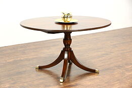 Cherry Traditional Vintage Oval Dining Table, Sunburst Top, 2 Leaves