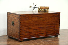 Mahogany Antique Cedar Lined Blanket Chest, Trunk or Coffee Table