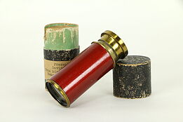 Enameled Antique Small Telescope, Case, Inscribed #31446