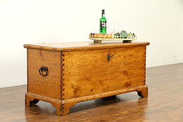 Country Pine Antique 1825 Blanket Chest, Trunk or Coffee Table, Ohio #31511