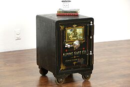 Iron Antique Safe, Signed Alpine of Cincinnati, OH, Combination Lock