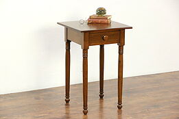 Nightstand or 1840's One Drawer Antique Lamp Table #27475
