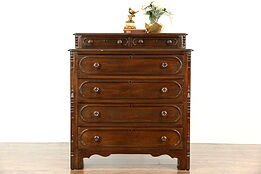 Victorian 1860's Chest or Dresser, Handkerchief or Jewelry Drawers, Cherry & Ash