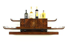Art Deco Antique Architectural Salvage Mantel, Bar or Wall Shelf, Italy