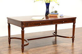 Stow Davis Signed Executive 1950's Vintage Walnut Library Table Writing Desk