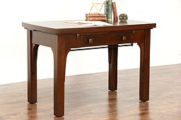 Arts & Crafts Mission Oak 1905 Antique Combination Library Desk & Dining Table