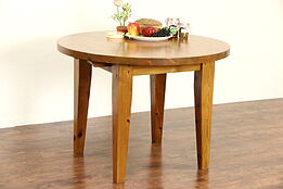Round Country Pine Vintage Breakfast, Game or Dining Table