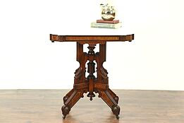 Victorian Eastlake Marble Top Parlor Table