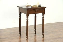 Walnut 1835 Antique Nightstand, Lamp or End Table, Ohio #28688