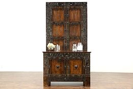 Dressing Table, Vessel Sink Vanity or Bar From Teak Antique Salvage Java Doors