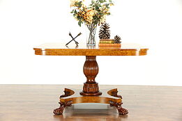 Empire Burl Vintage Hall Center, Breakfast or Game Table